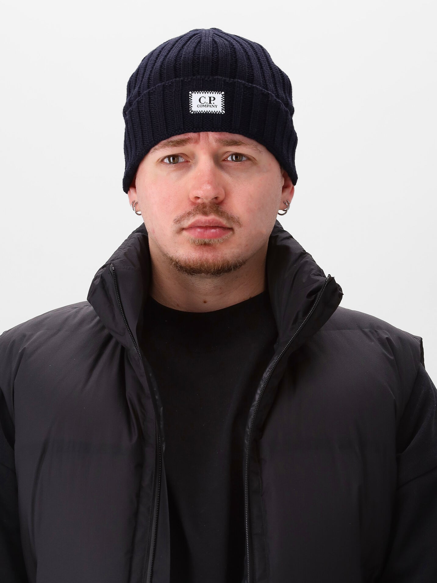 C.P. Company Muts Blauw Label Logo