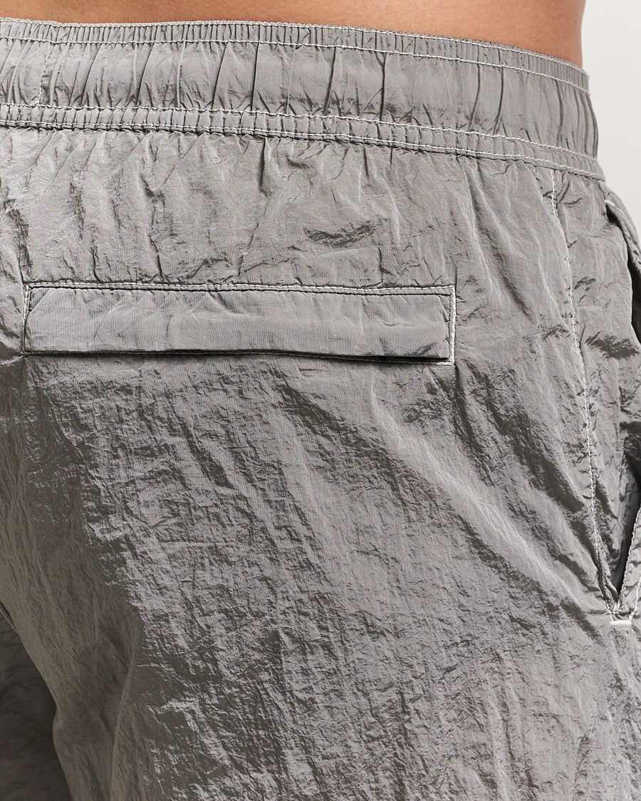 Stone Island Nylon Metal Swimshorts In Pearl Grey