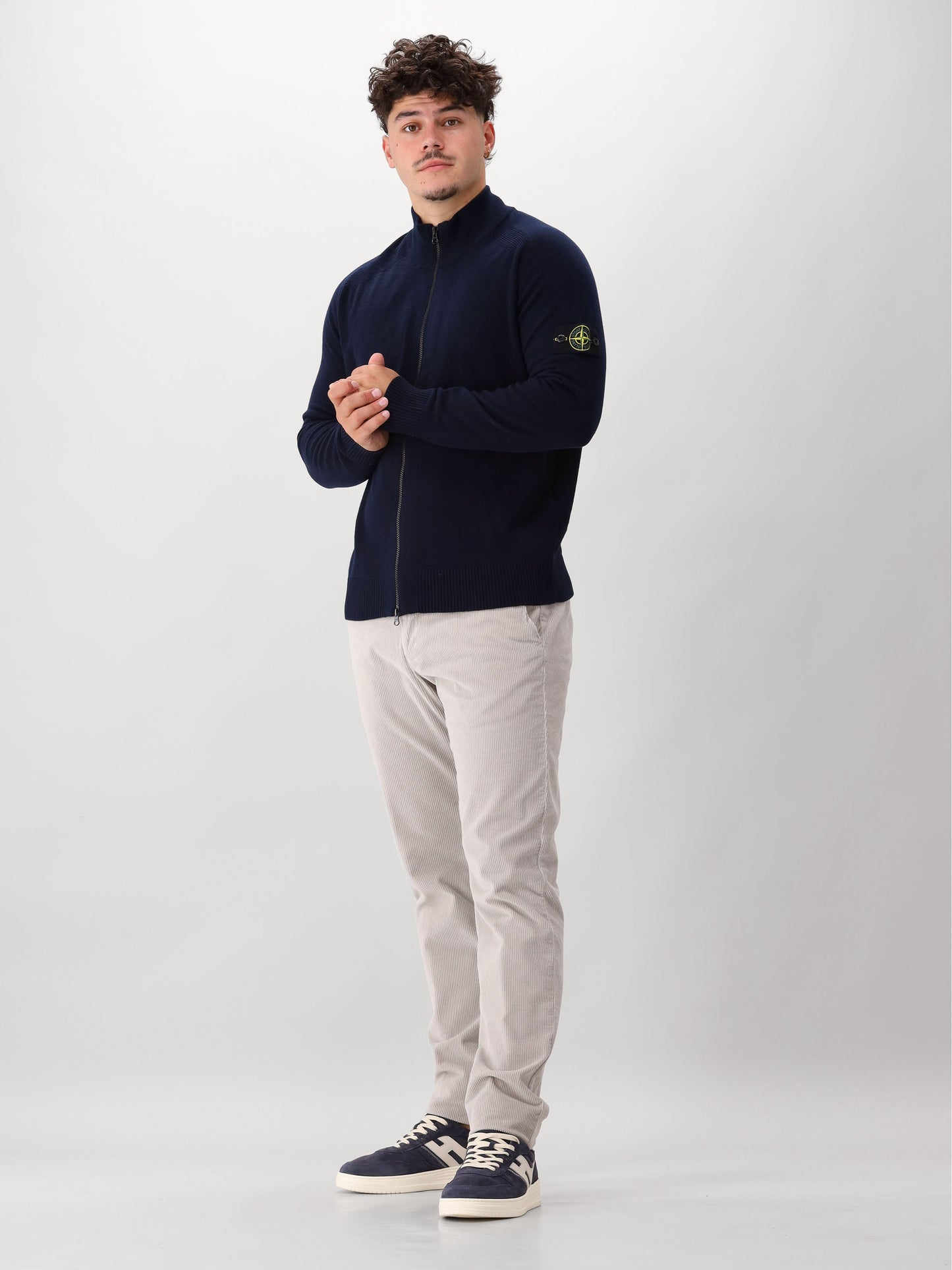 Stone Island Gebreid Vest Blauw