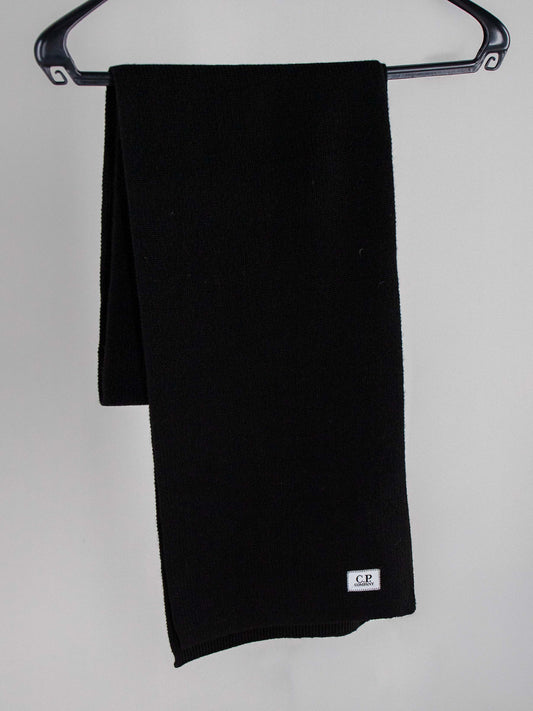 C.P. Company Sjaal Zwart Extrafine Merino Wool