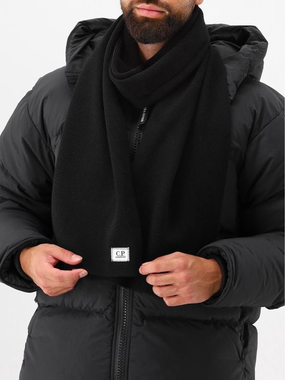 C.P. Company Sjaal Zwart Re-Wool