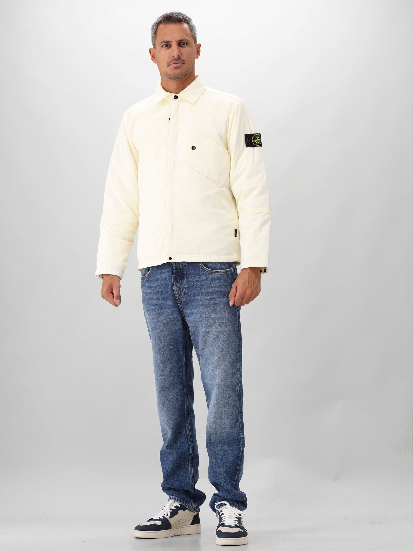Stone Island Overshirt Gebroken Wit