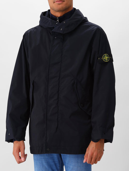 Stone Island Jas Blauw Short Parka