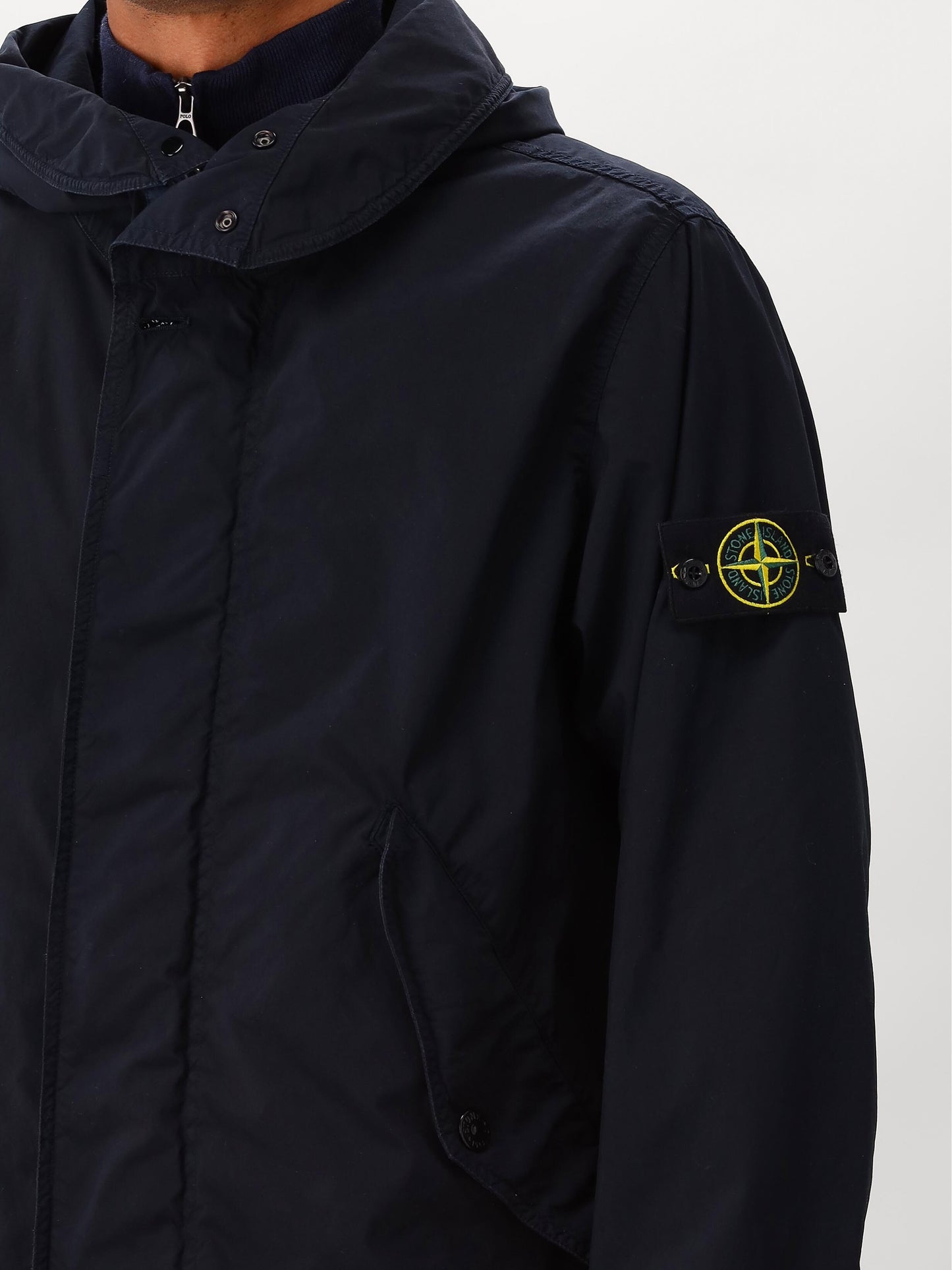 Stone Island Jas Blauw Short Parka