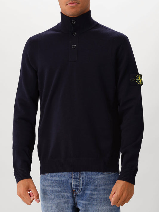 Stone Island Gebreide Trui Blauw