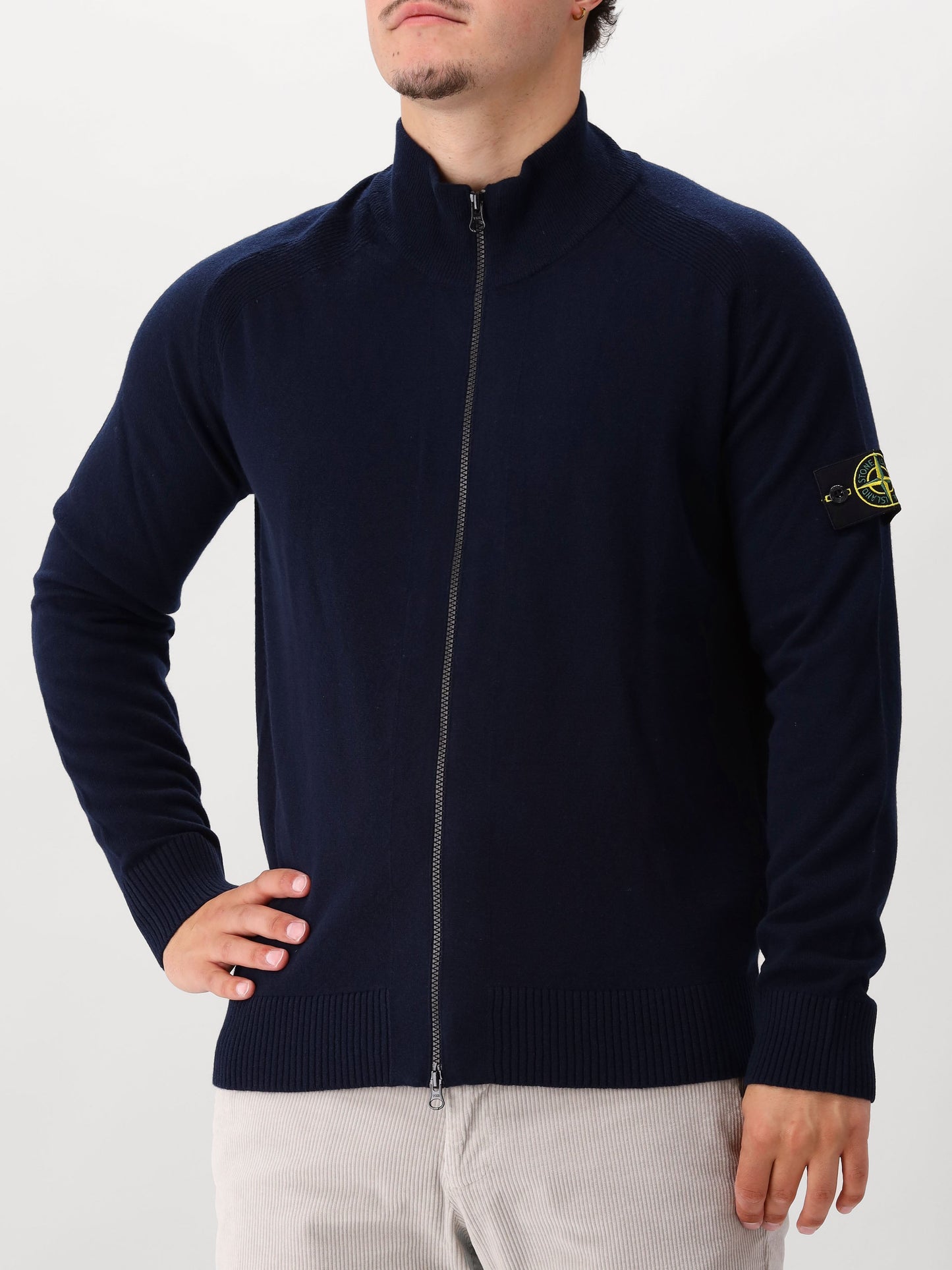 Stone Island Gebreid Vest Blauw