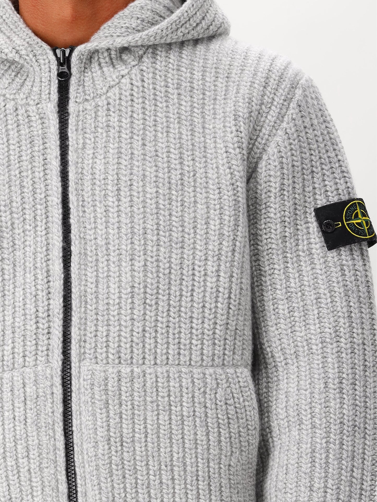 Stone Island Gebreid Vest Grijs
