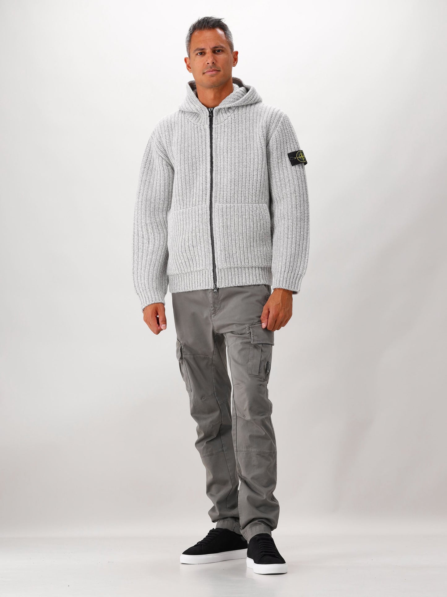 Stone Island Gebreid Vest Grijs