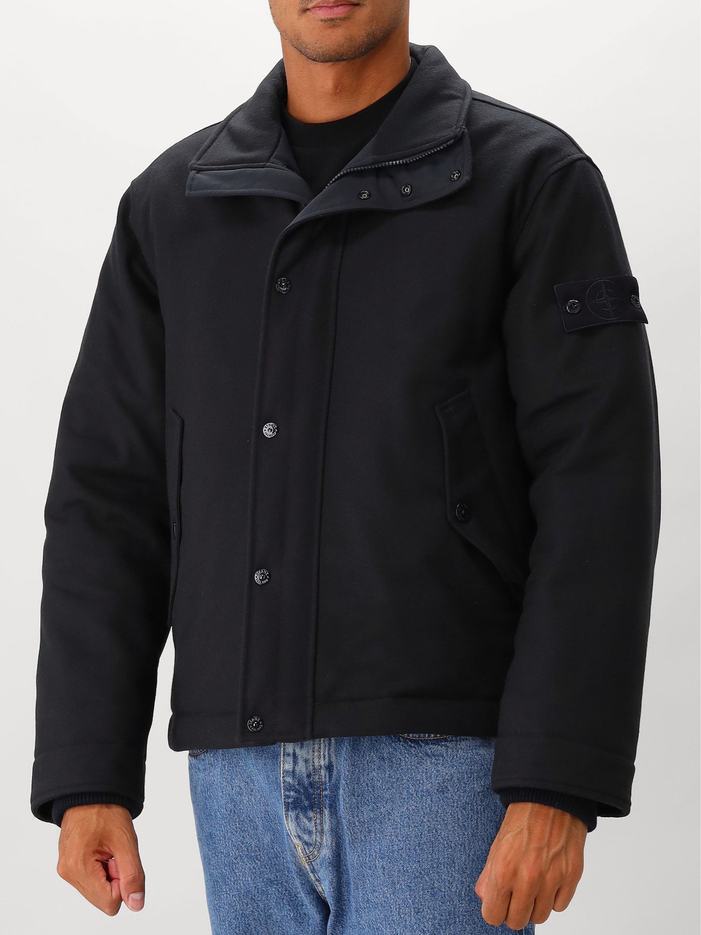Stone Island Jas Blauw Capospalla Ghost
